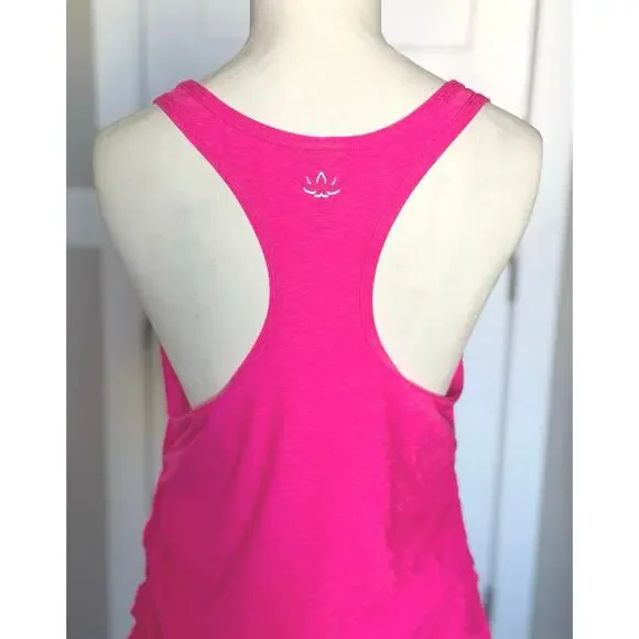 Beyond Yoga Beyond The Bump Spacedye Ruched Maternity Tank Top Sz L Neon Pink - Picture 4 of 8
